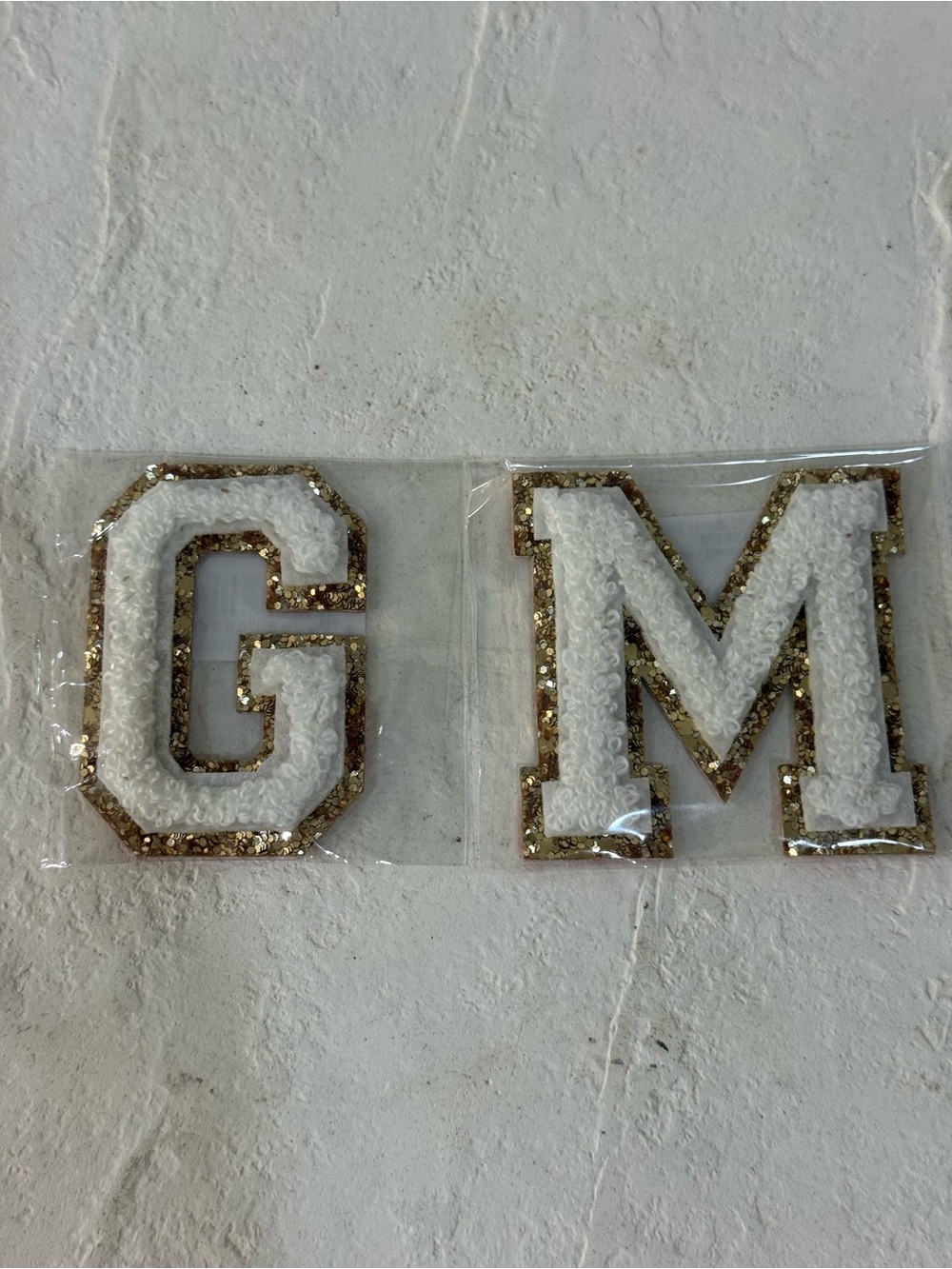 G + M Stoney Clover Lane Glitter Varsity Letter Patch